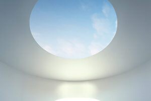 circle window in a ceiling