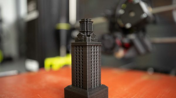 A 3D model of the UT Tower.