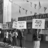 Photograph of Members of the Youth Council of the NAACP demonstrate against segregation at the Texas State Fair, Dallas, Texas, October 1953.