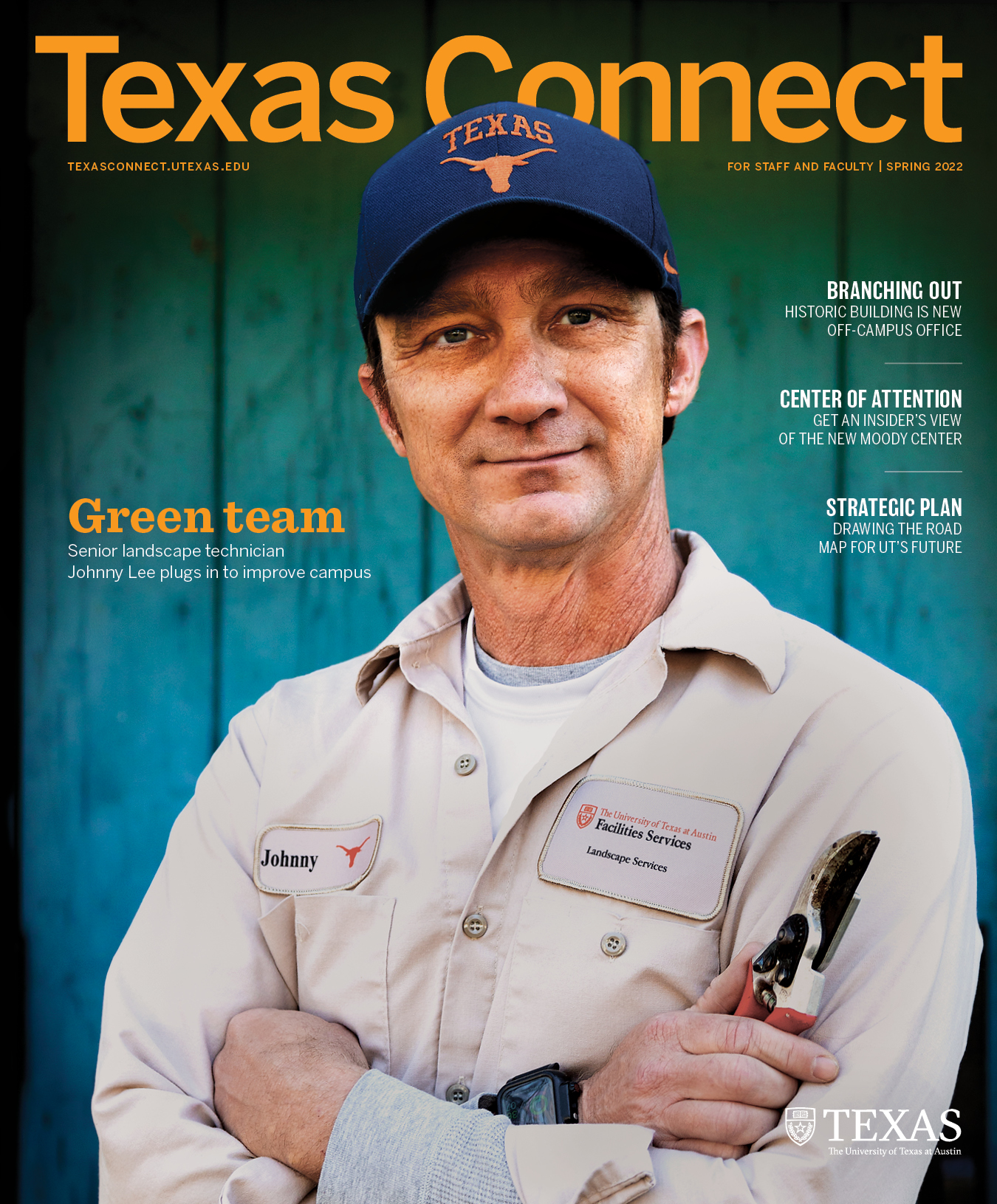 Texas Connect Spring 2022 cover, portrait of Johnny Lee