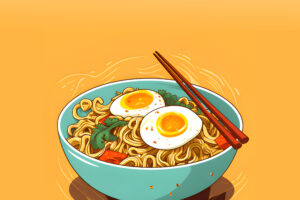 Illustration of a bowl of ramen noodles