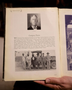Page of old yearbook about the Campus Force